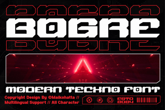Bogre: A Modern Techno Typeface for Futuristic Brands