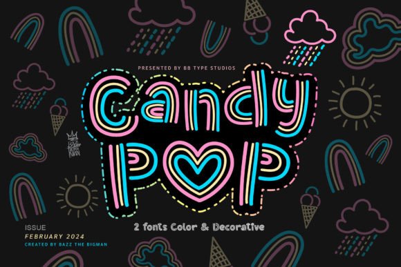 Candy Pop: A Playful Display Font for Cute Designs