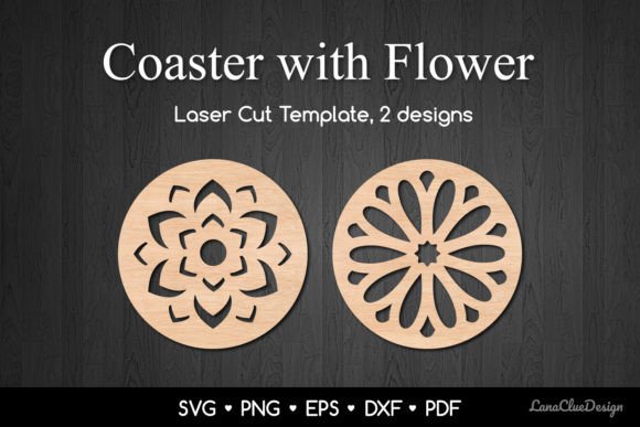 Decorative Floral Coasters SVG Laser Cut: Elevate Your Home with Elegant Designs