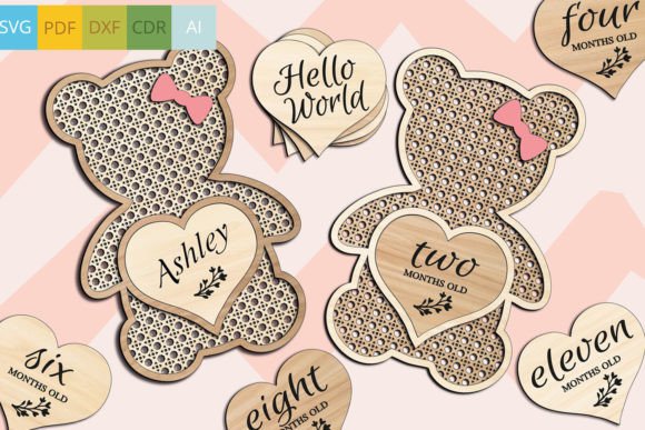 Elevating Digital Craftsmanship: The Strategic Value of the Teddy Bear Rattan Baby Milestone Heart