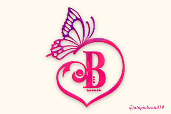 Elevating Visual Identity with the Butterfly Love Monogram Typeface
