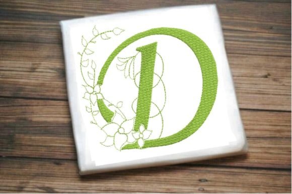 Evaluating the D Letter Vine Monogram Flower for Personalized Embroidery Projects