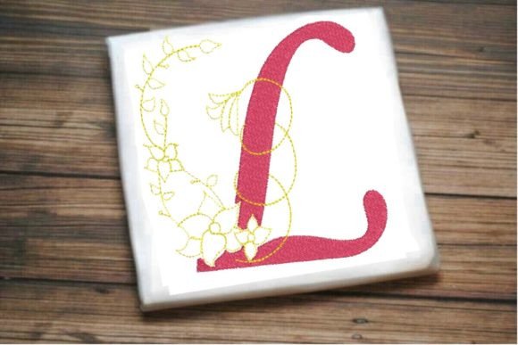 Evaluating the L Letter Vine Monogram Flower for Embroidery Projects