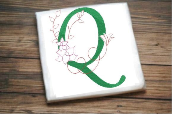 Evaluating the Q Letter Vine Monogram Flower for Embroidery Projects