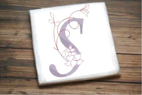 Evaluating the S Letter Vine Monogram Flower for Embroidery Projects