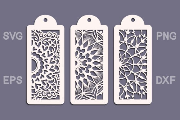 Geometrical Mandala Bookmarks 3 SVGs: Elevate Your Reading Experience