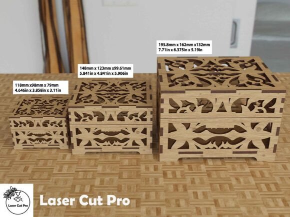 Laser Cut Jewelry Box File REF011: A Modern Solution for Elegant Storage and Organization