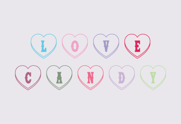 Love Candy: The Heart-Shaped Font for Festive Designs