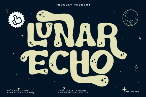 Lunar Echo: A Whimsical Font for Cosmic Designs