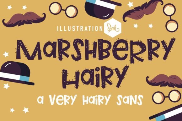 Marshberry Hairy: The Whimsical Sans-Serif Font Bringing Fuzzy Charm to Digital Design