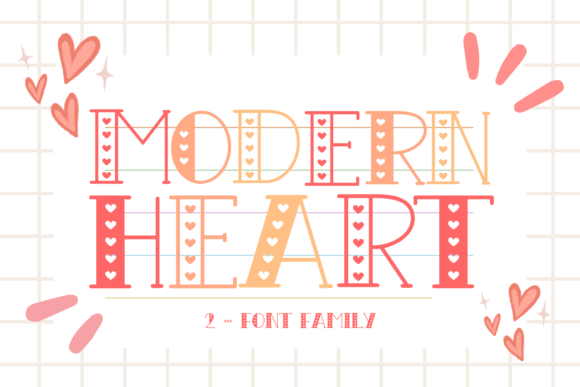 Modern Heart: A Playful Valentine's Font for Everyone