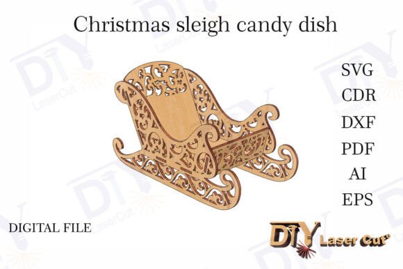 Practical Guide to the Christmas Sleigh Candy Dish Laser Cut Template