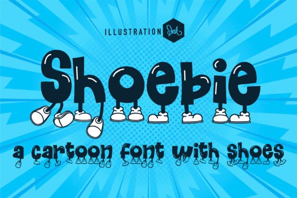 Shoebie: The Playful Font with Cartoon Legs