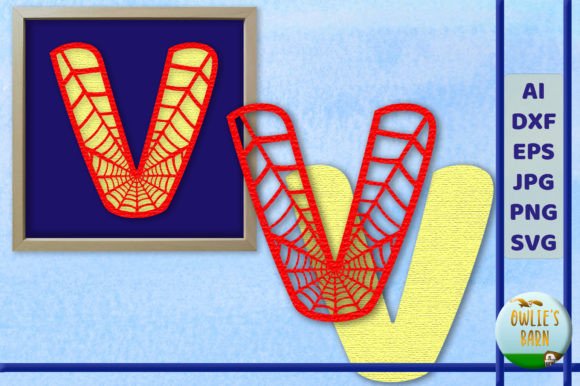 Spiderweb Monogram Letter V: A Layered Design Guide