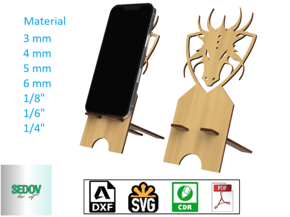 Strategic Workspace Design: The Utility of a Laser Cut Phone Stand Dragon Head